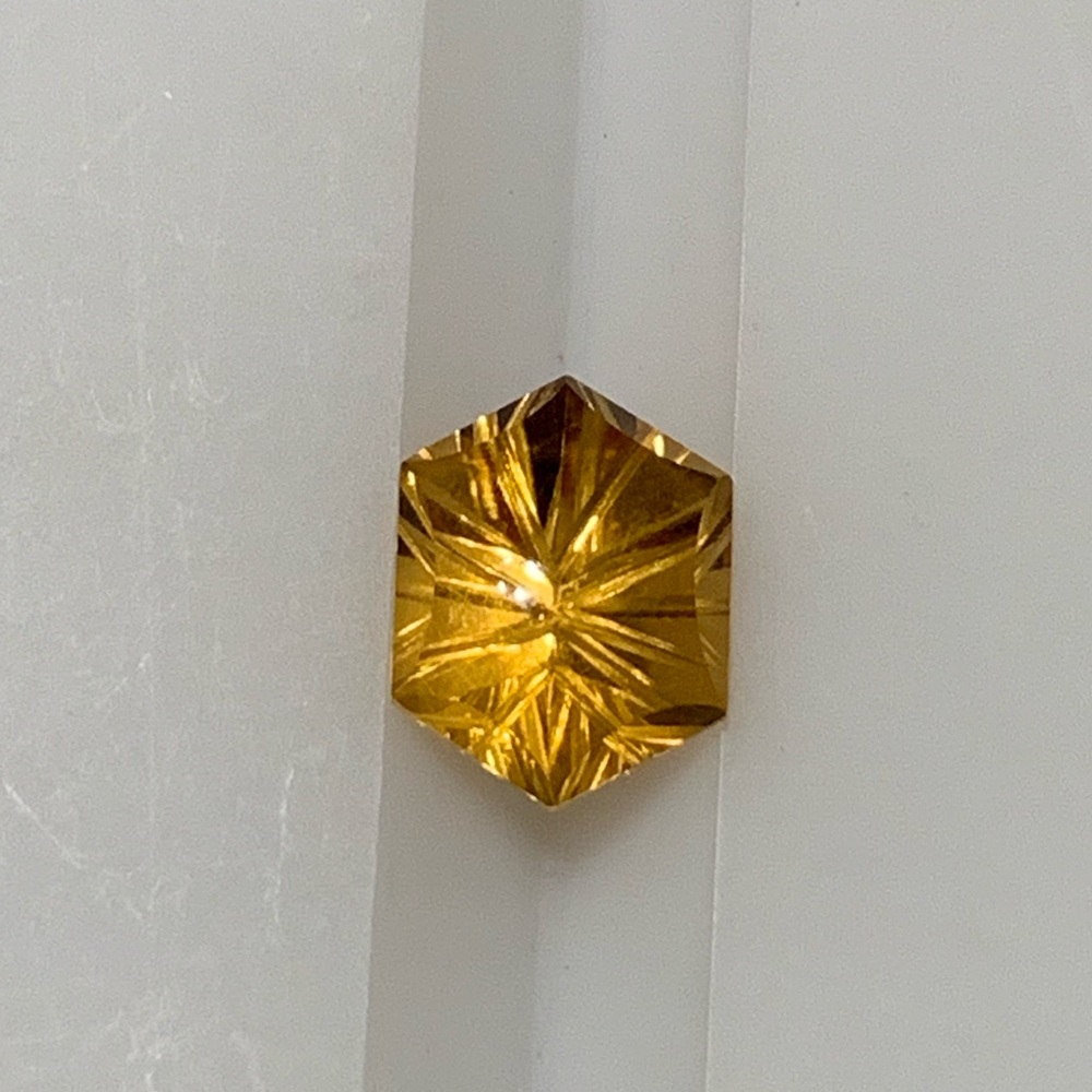 NWOT Genuine Fancy Cut Hexagon Citrine